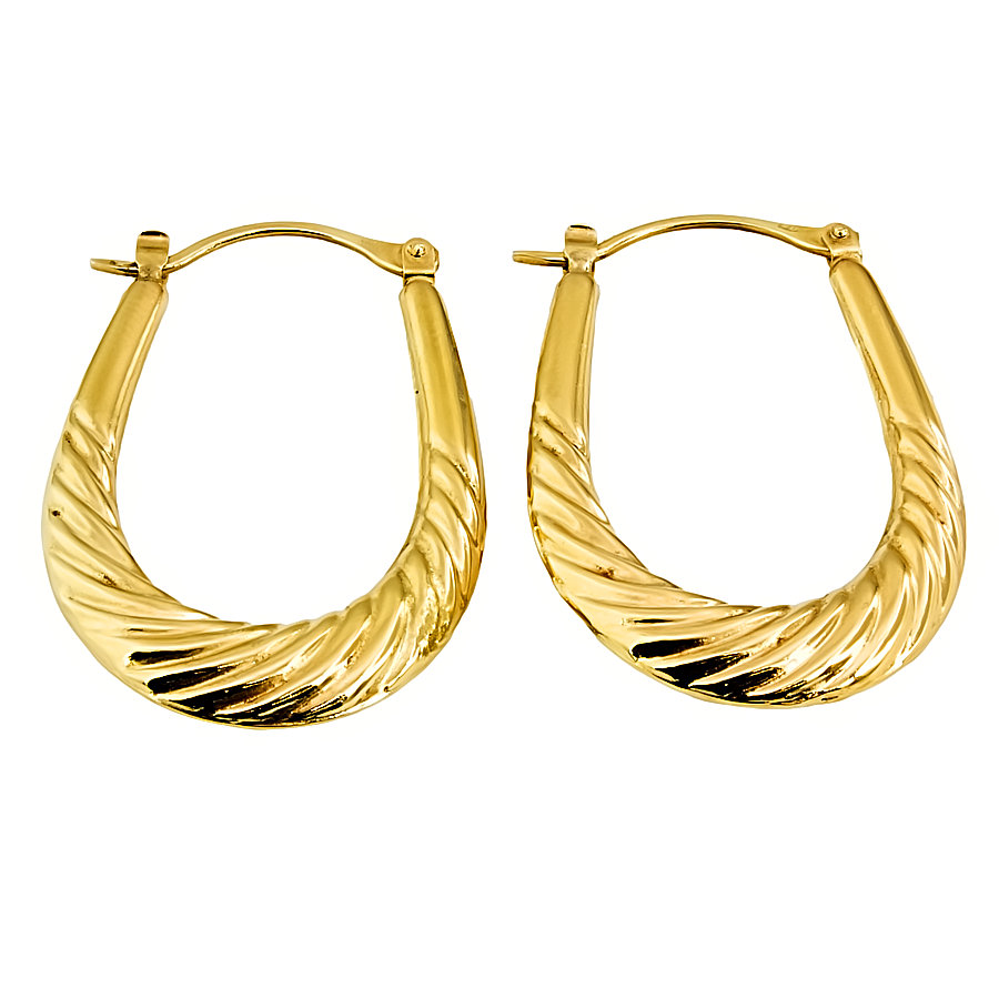 9ct gold 2g Hoop Earrings